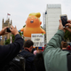 Illustration for article titled Trump Claims He Doesn’t See the Big-Ass Trump Blimp Baby Protesting His Visit in London